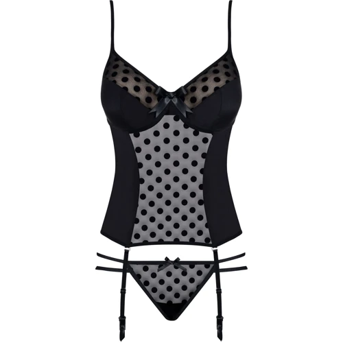 Комплект Obsessive Dotina corset, L/XL