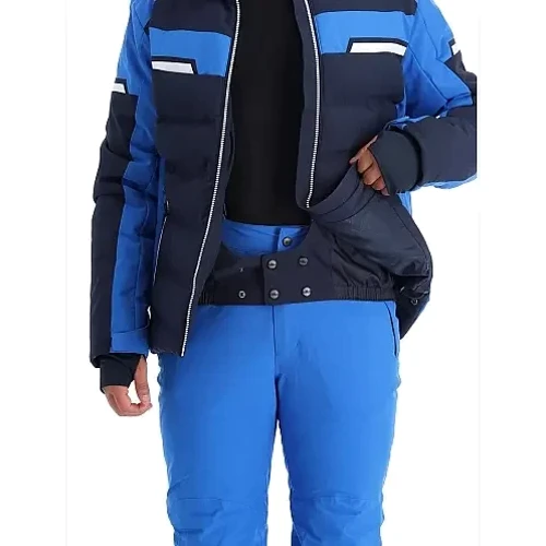 Гірськолижна куртка CMP Man Jacket Zip Hood (33W0887-N950) 54 синя з капюшоном фото 7