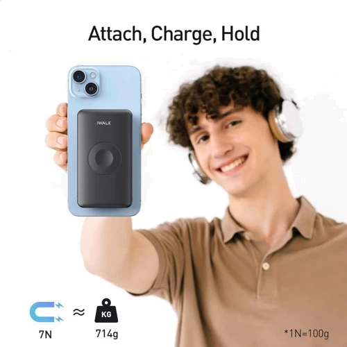 Внешний аккумулятор iWalk Power Bank 10000mAh Mag-X Black (HBT001-001A-ES): Емкость батареи, мАч 10000