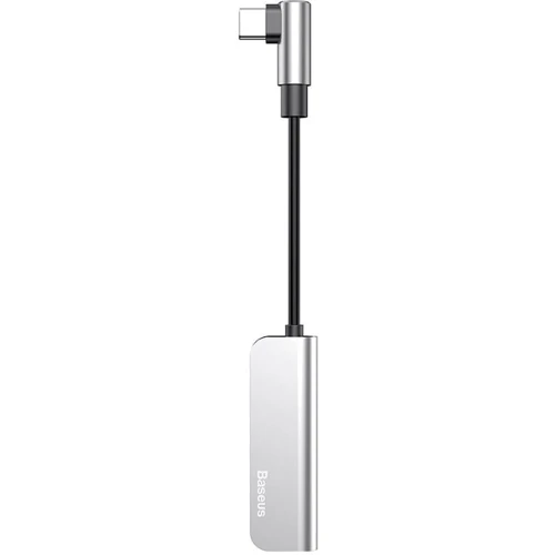 Адаптер Baseus Adapter L53 USB-C to USB-C + 3.5mm Silver (CATL53-S1)