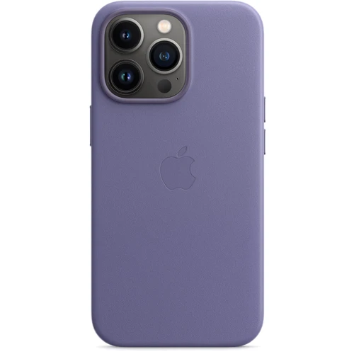 Чехол для iPhone Apple Leather Case with MagSafe Wisteria (MM1F3) for iPhone 13 Pro: Цвет фиолетовый