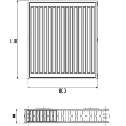 Imas 22-К 600х600 бок. подкл: Тип радиатора Панельный