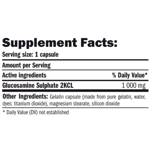 Amix Osteo Glucosamine 1000 mg 90 caps / 90 servings: Форма випуску Капсулы