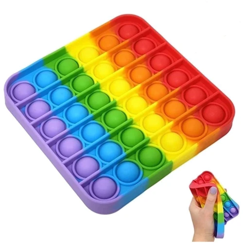 Игрушка-антистресс Pop-It Sibelly Радуга Квадрат