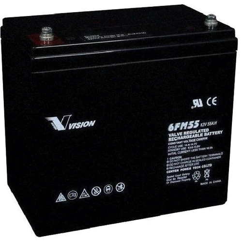 Акумуляторна батарея Vision FM, 12V, 55Ah, AGM (6FM55E-X)