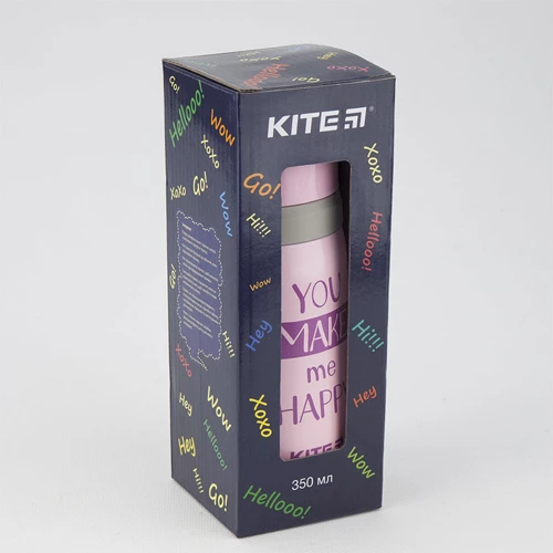 Термос Kite 350 мл, рожевий (k18-301-01): Матеріал колби Нержавіюча сталь