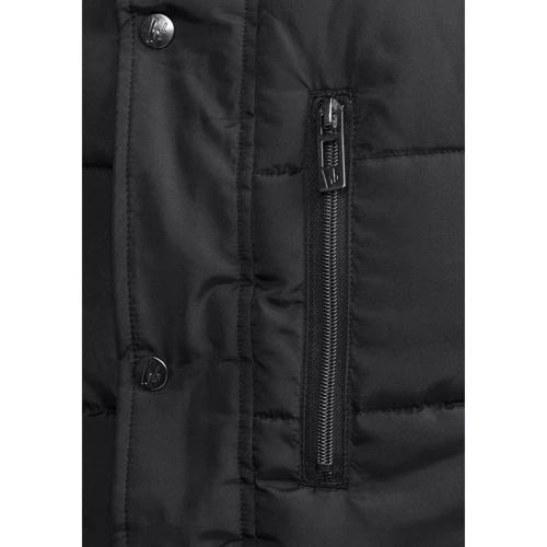 Куртка Bruno Banani 543126 66 черная демисезон с капюшоном: Подкладка На подкладке
