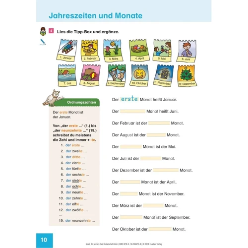 Spielerisch Deutsch lernen: DaZ-Arbeitsheft Zeit: Monate, Jahreszeiten, Uhrzeit фото 6