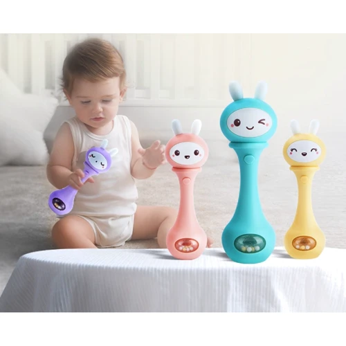 Музыкальная погремушка Beiens Зайчик голубой (YZ06blue)