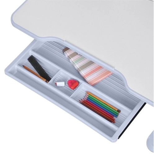 Детская парта с надстройкой и стулом Bambi серый (M 5799-11)