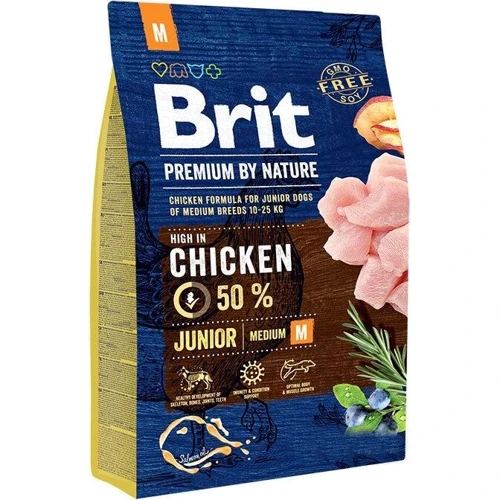 Сухой корм Brit Premium Dog Junior M для щенков средних пород 3 кг (8595602526321)