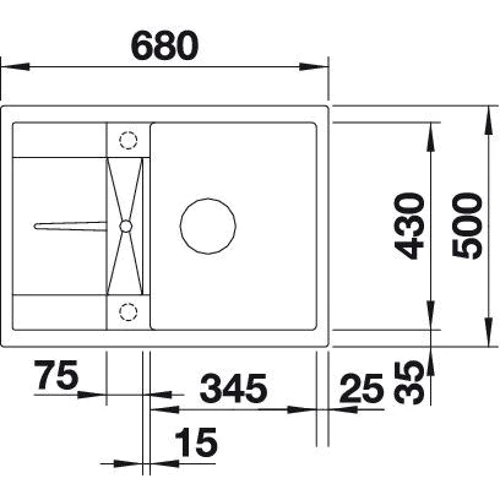 Blanco Metra 45S Compact 520570 (жемчужный) фото 2