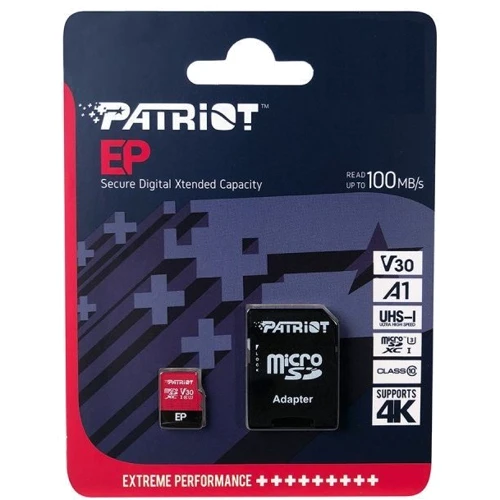Карта пам'яті Patriot 1TB microSDXC Class 10 UHS-I U3 + адаптер (PEF1TBEP31MCX): Обсяг 1 ТБ