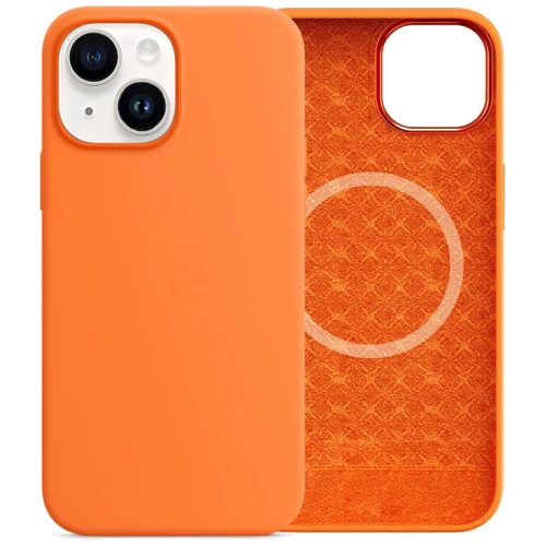 Чехол для iPhone Comma Magnetic Silicone Nature Series Yellow for iPhone 15 Plus