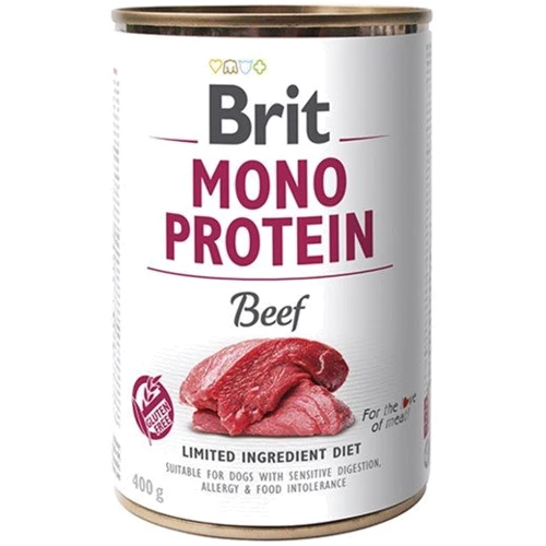 Влажный корм для собак Brit Mono Protein с говядиной 400 г (8595602555338)