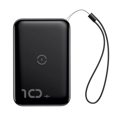 Внешний аккумулятор Baseus Power Bank 10000mAh Wireless Charger Mini S Black (PPXFF10W-01)