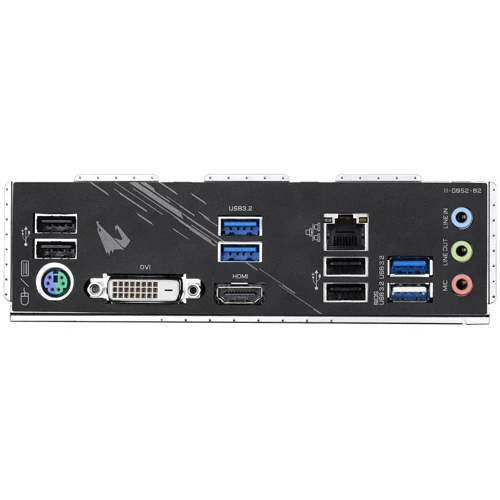 GIGABYTE B550M AORUS ELITE: Разъемы на задней панели USB 3.1 Gen 2
