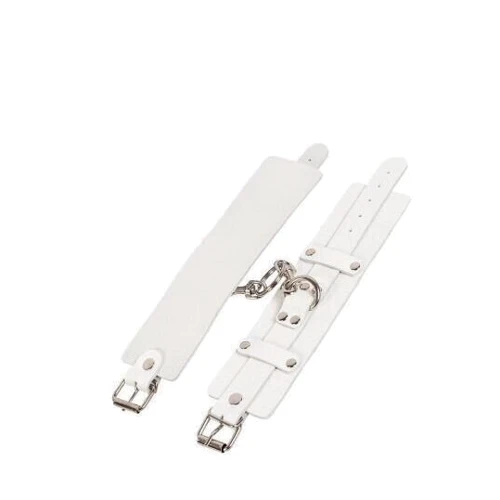 Оковы Leather Dominant Leg Cuffs, white