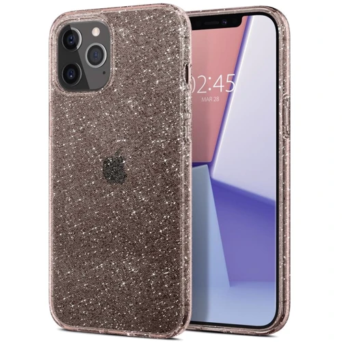 Чехол для iPhone Spigen Liquid Crystal Glitter Rose Quartz (ACS01699) for iPhone 12/iPhone 12 Pro: Цвет розовый