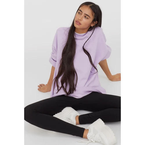 Леггинсы H&M 1896168 44 черные: Посадка Средняя талия