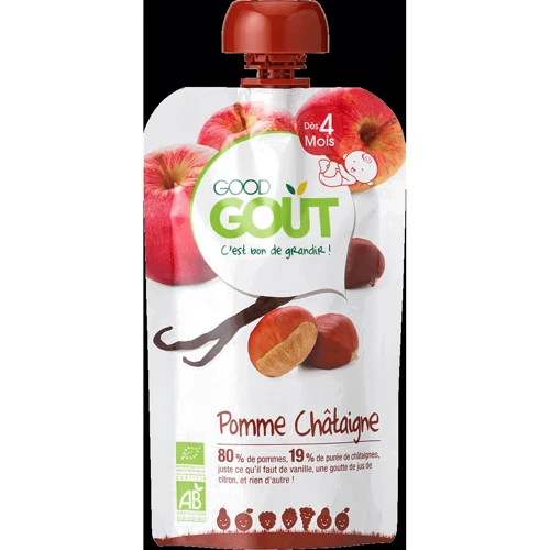 Детское фруктовое пюре Яблоко и каштан Good Gout 120 г