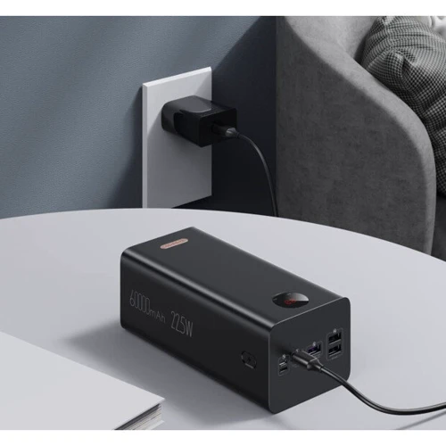 Внешний аккумулятор Romoss Power Bank 60000mah PEA60 Black (PEA60-152-2142): Особенности С дисплеем, Индикатор заряда, быстрая зарядка