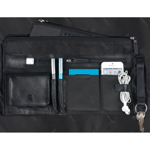 Мужская сумка мессенджер Piquadro черная (CA2849MO_N): Фактура Матовая, Зернистая
