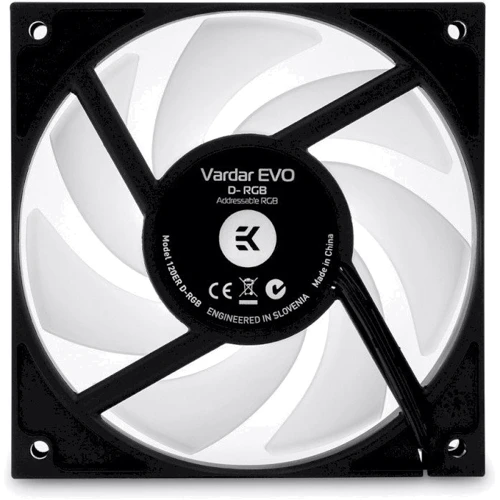 Кулер EKWB EK-Vardar EVO 120ER D-RGB 500-2200rpm (3831109824641): Уровень шума, dB 33.5