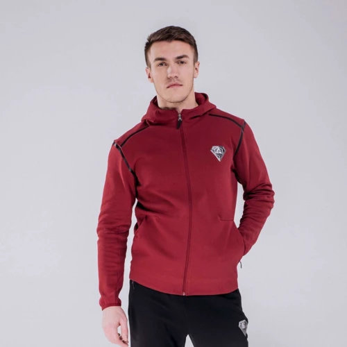 Спортивна кофта Peak FW683791-RED 48 червона на блискавці з капюшоном