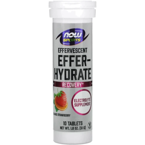 Now Foods Effer-Hydrate Sports 10 tabs / 10 servings / strawberry and orange flavor