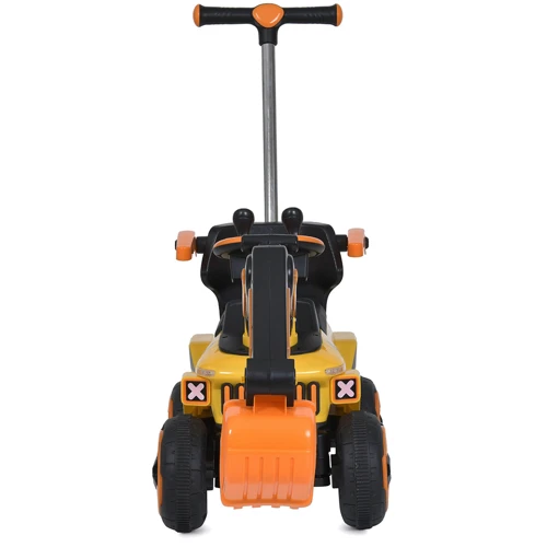 Детский электромобиль-толокар 3в1 Bambi Трактор с ковшом желтый (M 5783BLR-6)