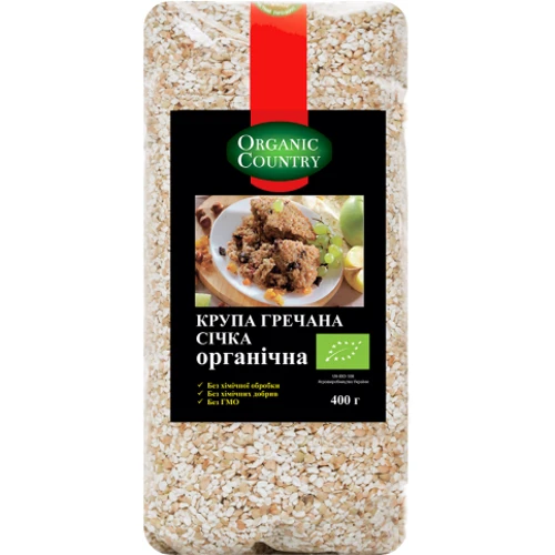 Крупа гречневая сечка органическая, Organic Country, 400 г (WT3166)