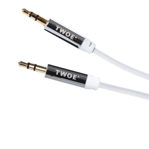 2E аудіо (jack 3.5мм-M / jack 3.5мм-M), Coiled 1.8м, White 2E-W3539wt фото 2