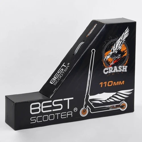 Самокат трюковый Best Scooter "CRASH" HIC-система, ПЕГИ, алюминиевый диск и дека Black/Green (102313): Количество колес 2
