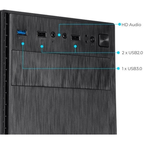Корпус QUBE QBG10M 400W Black (QBG10M_MN4U3): Типоразмер Midi-Tower