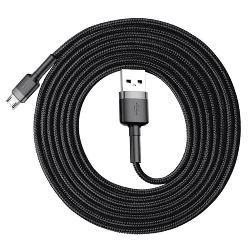 Кабель Baseus USB Cable to microUSB Cafule 2m Black (CAMKLF-CG1) фото 3