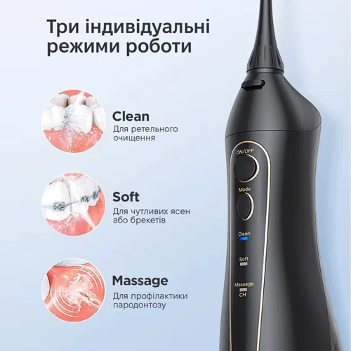 Зубная щетка Bitvae BV5020E Water Flosser black: Тип Ирригатор