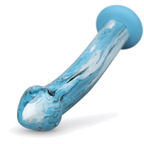Скляний дилдо Gildo - Ocean Ripple Glass Dildo