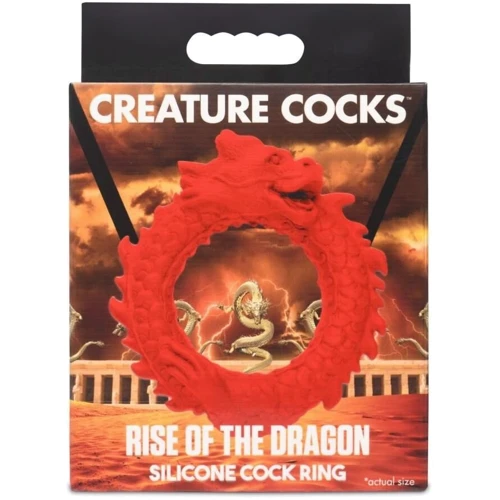 Эрекционное кольцо Creature Cocks Rise of the Dragon Silicone Penis Ring - Red