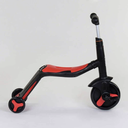Самокат детский 3в1 Best Scooter с PU колёсами (свет+музыка) - Red (80454) фото 7