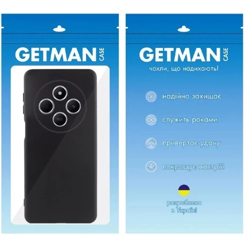 Чехол для телефонов TPU Case Getman Liquid Silk Full Camera Black for Xiaomi Redmi 14C / Poco C75: Материал TPU (термополиуретан)