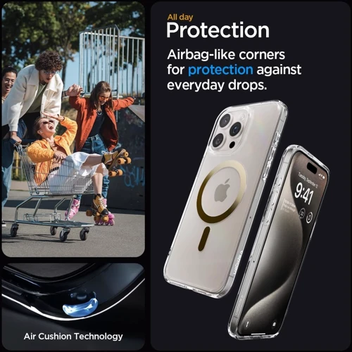 Чехол для iPhone Spigen Ultra Hybrid MagFit Gold (ACS06579) for iPhone 15 Pro Max: Тип чехла накладка на заднюю часть