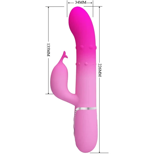 Вибратор с ротацией LYBAILE Pretty Love Shima Pink (BW-500051-4)