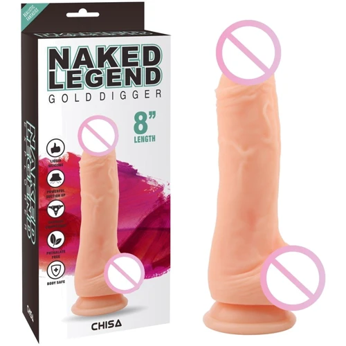 Фаллоимитатор Chisa Naked Legend Gold Digger 8" Flesh