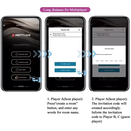 Смарт виброяйцо Pretty Love - Kirk Mobile APP remote control, BI-014654HP
