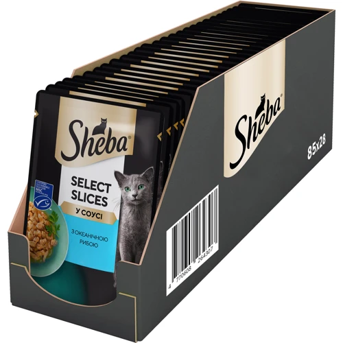 Консервы для кошек Sheba Select Slices in Gravy с океанической рыбой в соусе 28х85 г фото 8