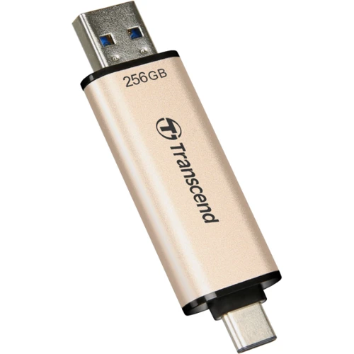 USB-флешка Transcend 256GB JetFlash 930 USB 3.2/Type-C Gold/Black (TS256GJF930C): Стандарт USB USB Type-C / USB 3.2