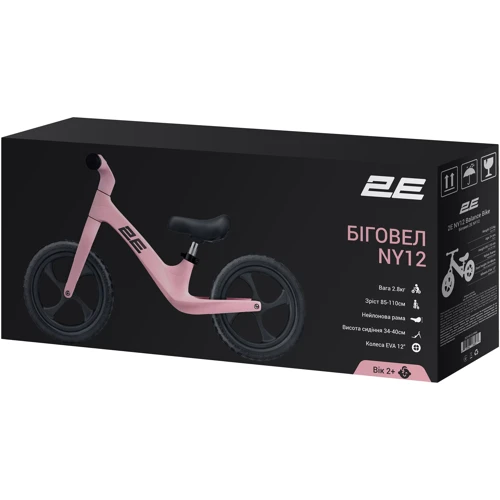 Беговел 2E NY 12" розовый (ZCY-NY12-PINK)