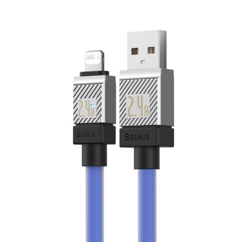 Кабель Baseus USB Cable to Lightning CoolPlay Series 2.4A 1m Blue (CAKW000403) фото 3