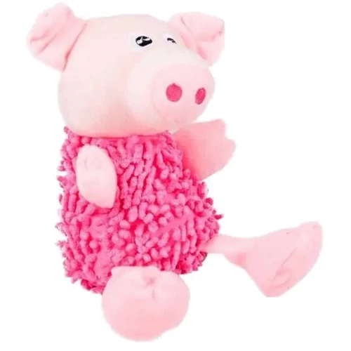 Мягкая игрушка для собак Flamingo Shaggy Pig с пищалкой 22 см (44227)